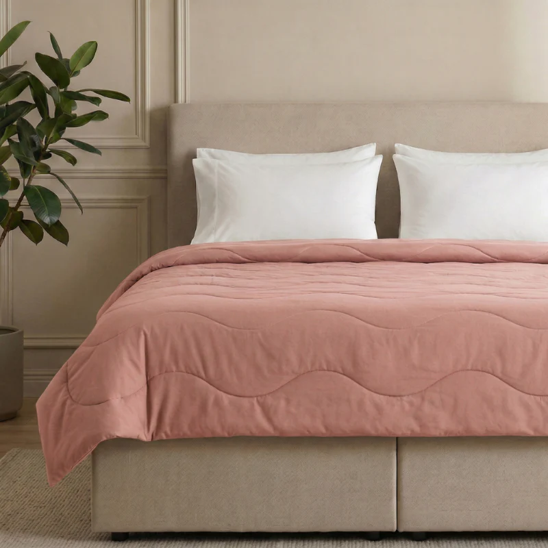 Easy Dekbed Zonder Overtrek Wave Uni - Roze - Image 2