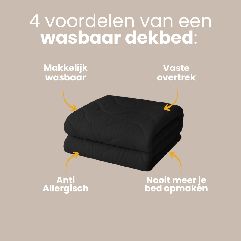 Easy Dekbed Zonder Overtrek Wave Uni - Zwart - Image 10