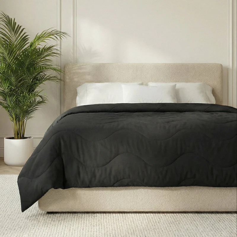 Easy Dekbed Zonder Overtrek Wave Uni - Zwart - Image 2