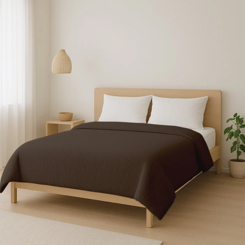 Easy Dekbed Zonder Overtrek - Mousseline - Bruin - Image 2