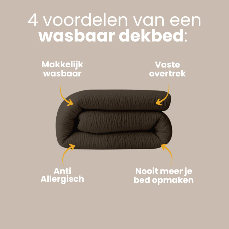 Easy Dekbed Zonder Overtrek - Mousseline - Bruin - Image 8