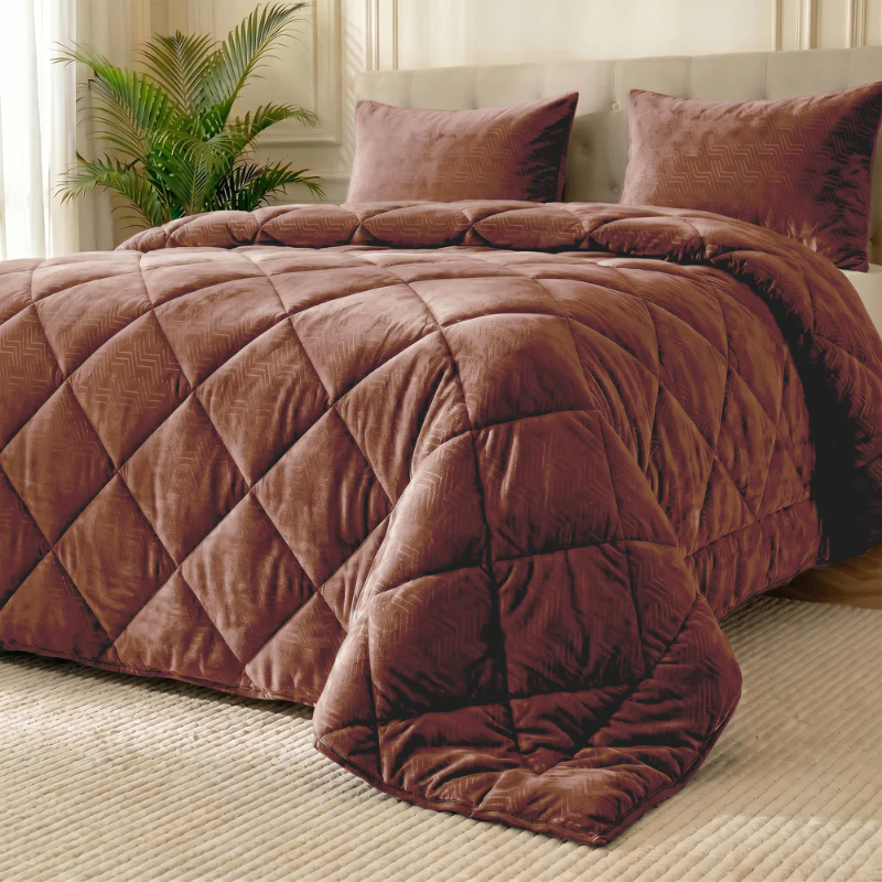 Easy Dekbed Zonder Overtrek Velvet Japandi - Mocha Mousse - Image 5