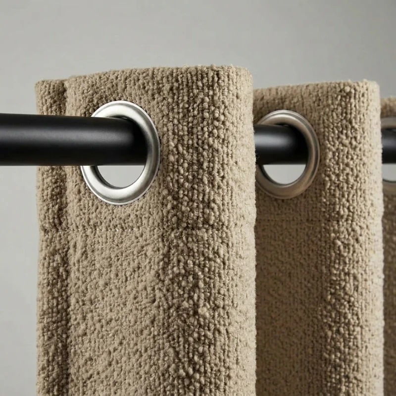 Gordijnen Bouclé - Haken of Ringen - Zand - Image 3