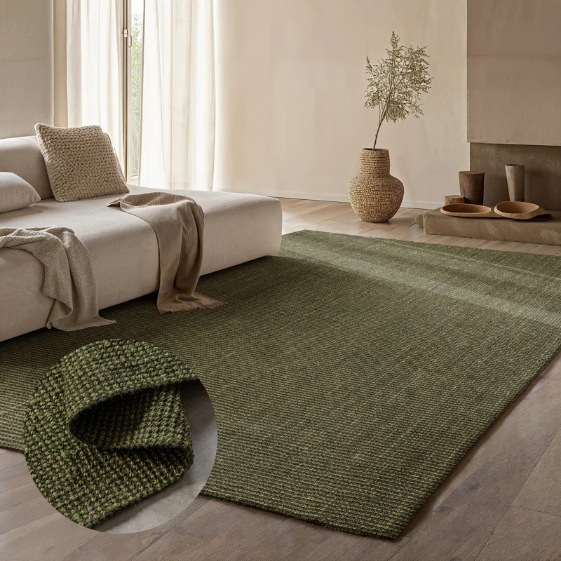 Handgeweven Jute Vloerkleed - Groen