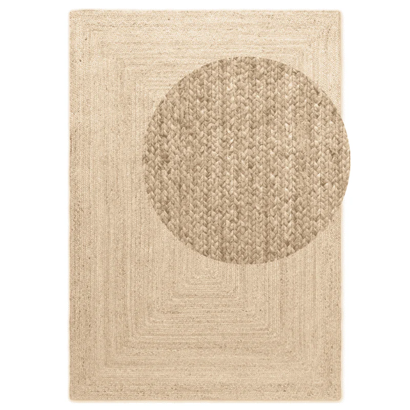 Handgeweven Jute Vloerkleed Sharmila - Crème - Image 9
