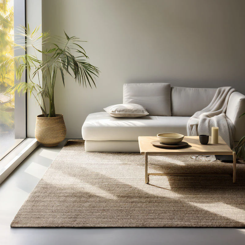 Handgeweven Jute Vloerkleed - Taupe - Image 3