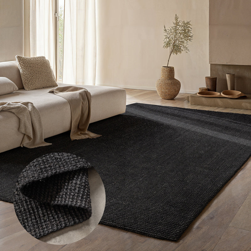 Handgeweven Jute Vloerkleed - Zwart