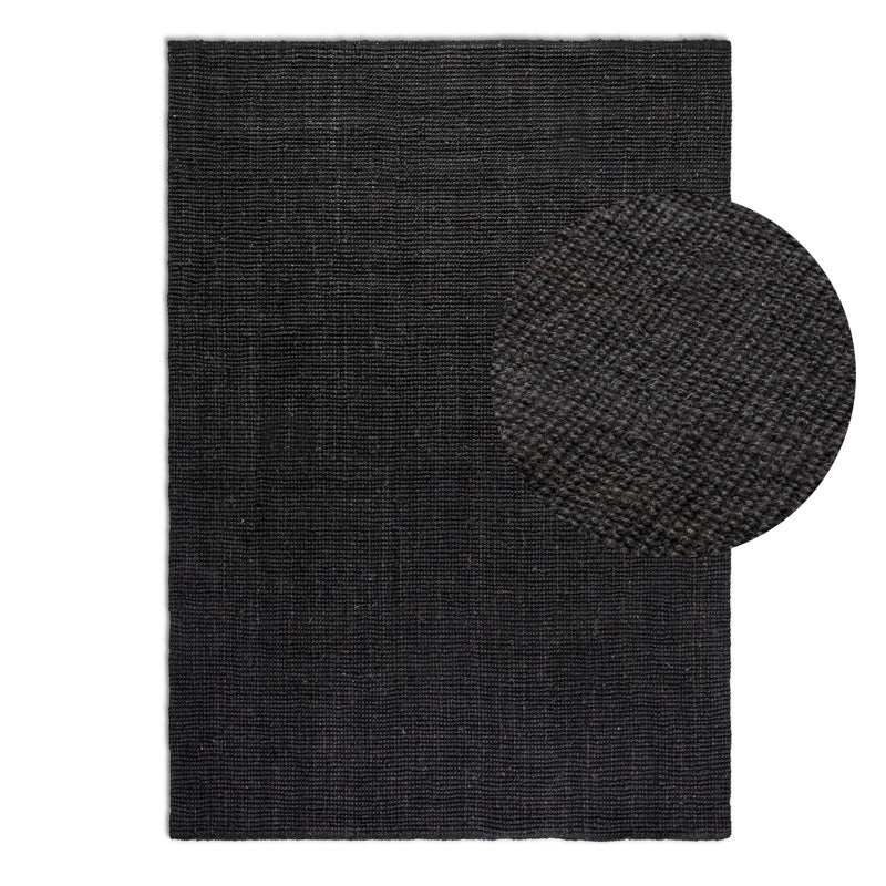 Handgeweven Jute Vloerkleed - Zwart - Image 8