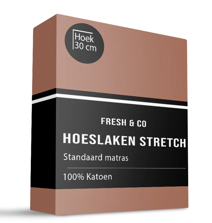 Hoeslaken - Katoen Jersey Stretch - Cognac