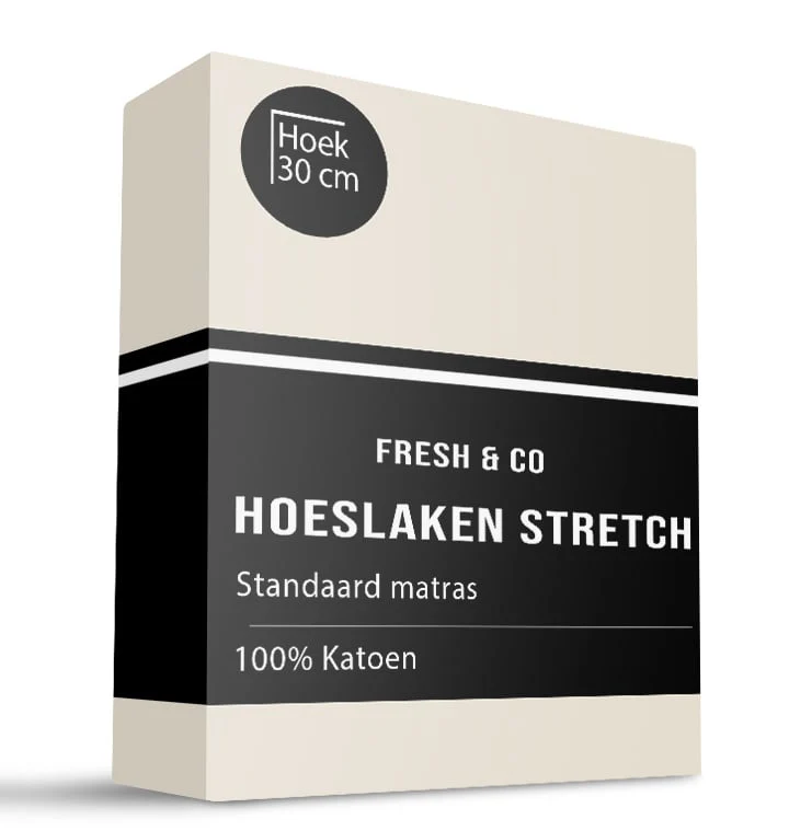 Hoeslaken - Katoen Jersey Stretch - Creme