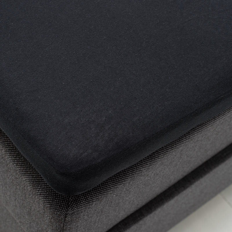 Topper Hoeslaken - Katoen Jersey Stretch - Zwart - Image 3