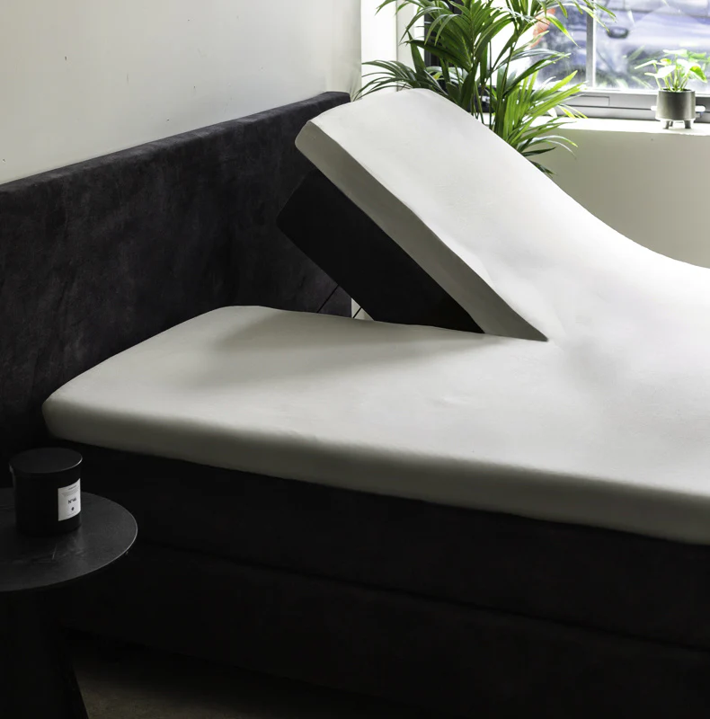 Splittopper Hoeslaken - Egyptisch Katoen Stretch - Creme - Image 3