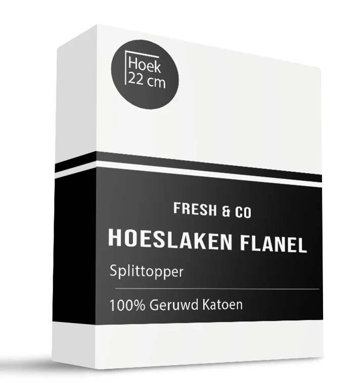 Splittopper Hoeslaken Katoen Flanel