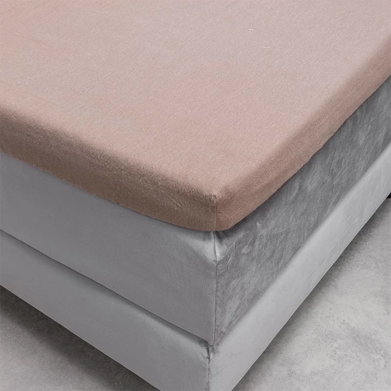 Topper Hoeslaken - Katoen Flanel - Taupe - Image 3