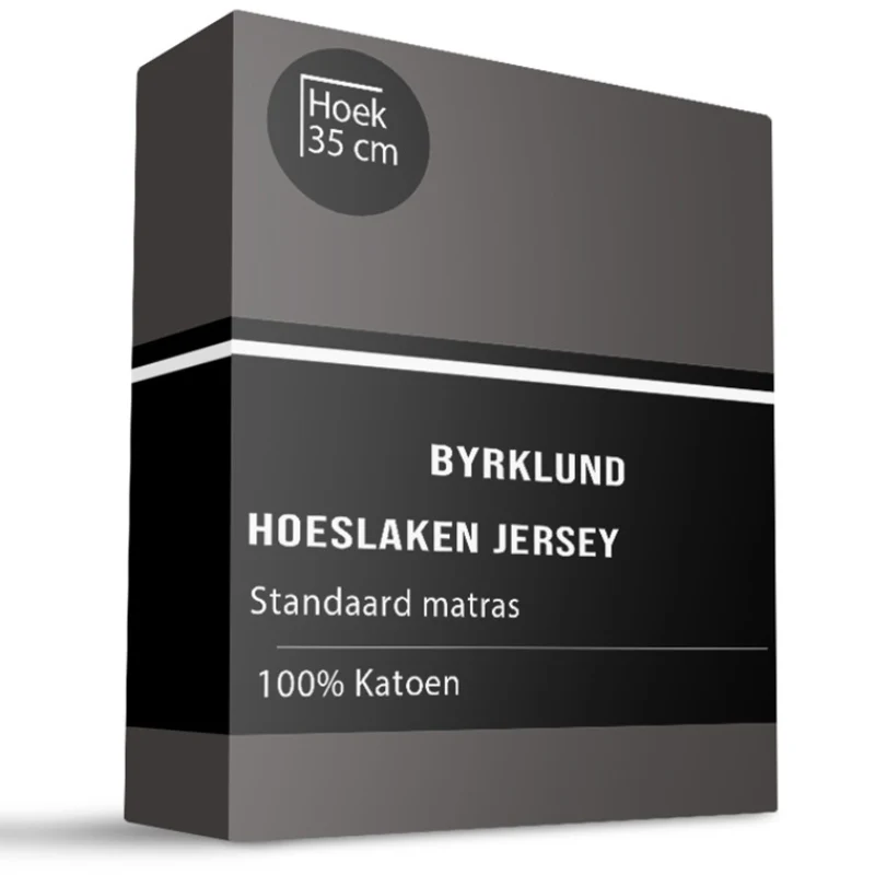 Hoeslaken Katoen - Jersey Stretch - Antraciet