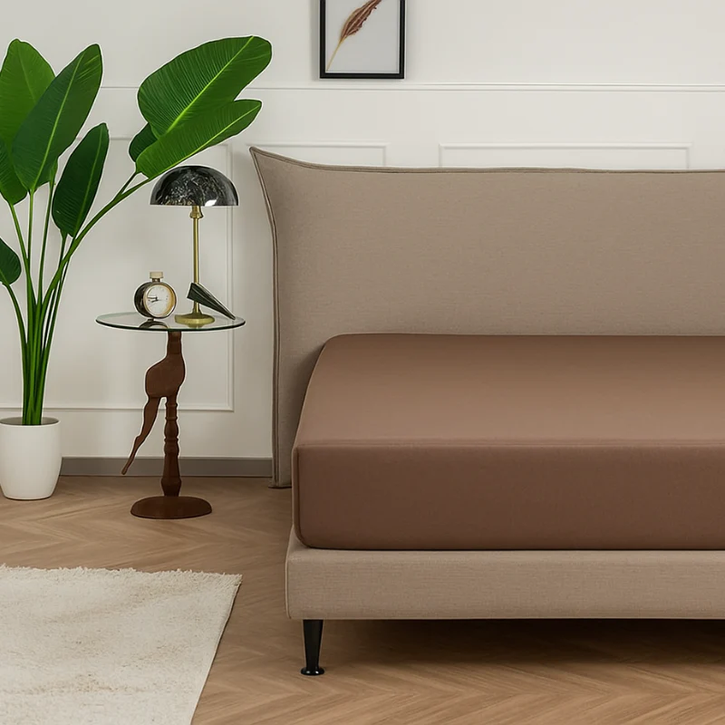 Hoeslaken - Katoen Dubbel Jersey - Taupe - Image 2