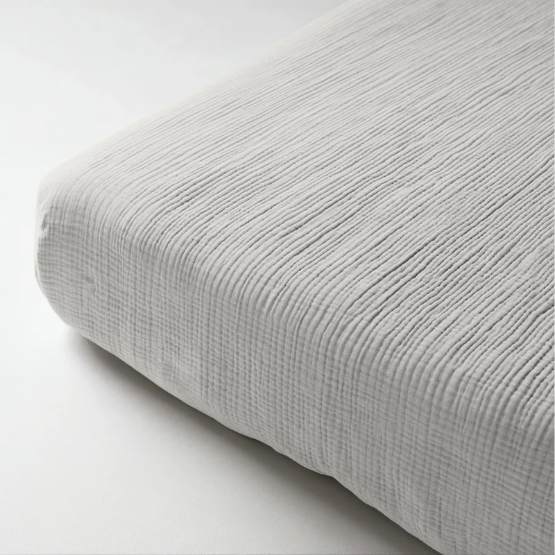 Hoeslaken Katoen Mousseline - Creme - Image 4