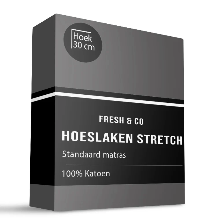 Hoeslaken - Katoen Jersey Stretch - Donkergrijs