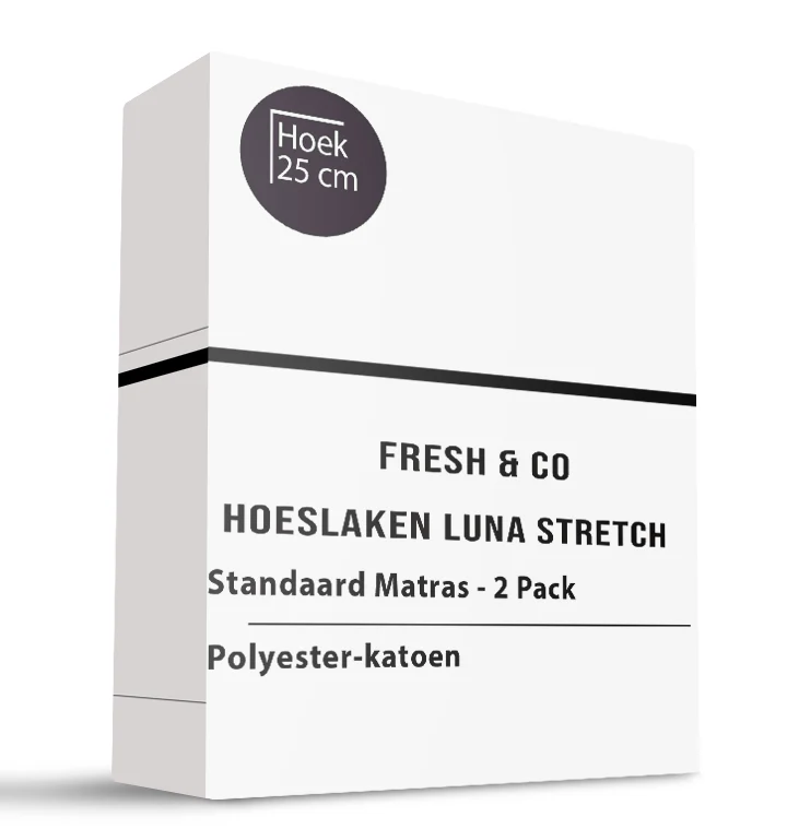 Hoeslaken - Luna Stretch - 2-PACK - Wit - Image 2