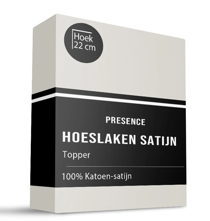Topper Hoeslaken - Katoen Satijn - Creme