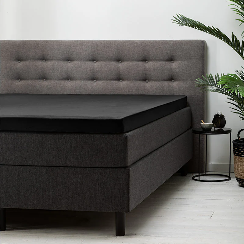 Topper Hoeslaken - Katoen - Zwart - Image 2