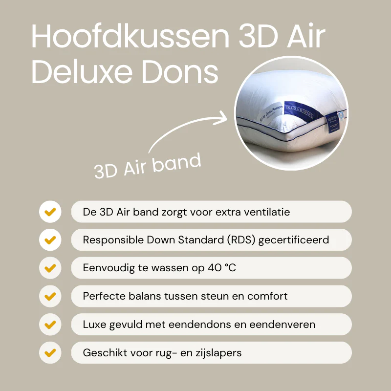 Hoofdkussen - 3D Air Deluxe Dons - Image 2