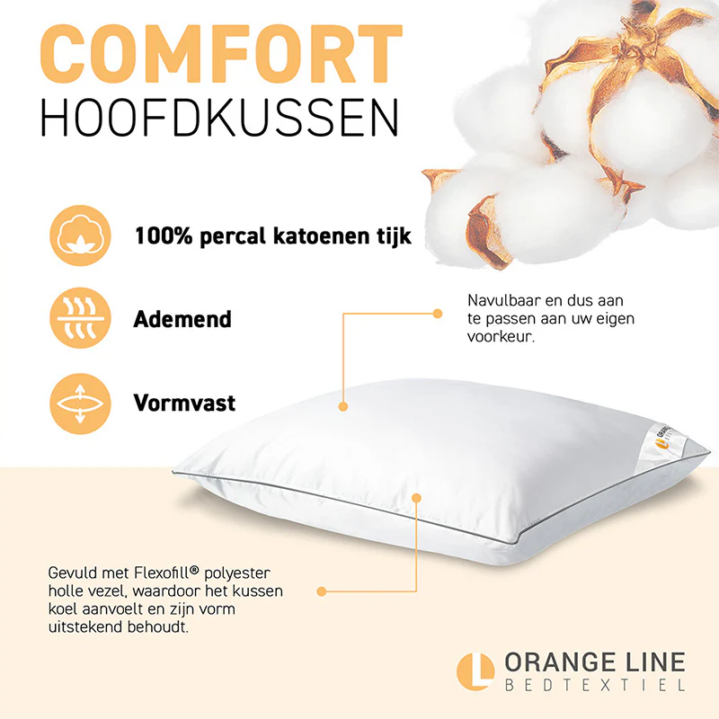 Hoofdkussen Katoen-Percale - Comfort - Image 3