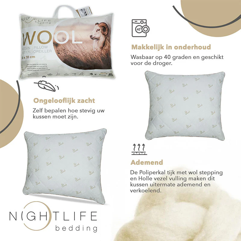 Hoofdkussen - Natural Wol - Image 3