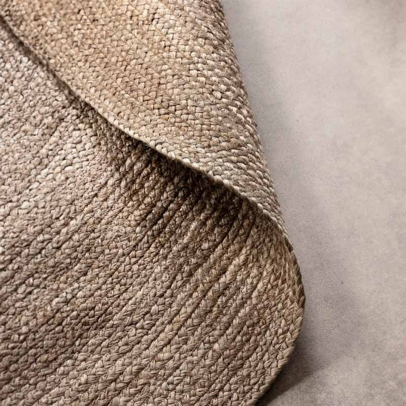 Jute Vloerkleed Geweven - Rond - Bruin - Image 3