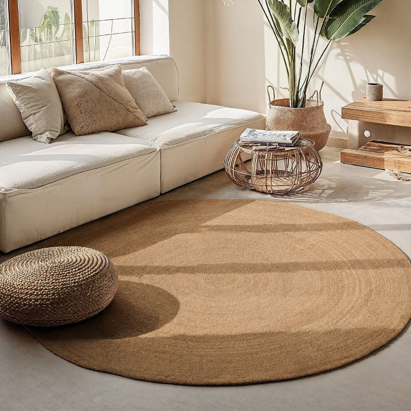Jute Vloerkleed Geweven - Rond - Naturel