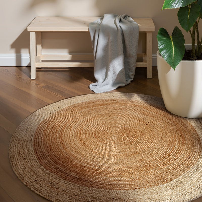 Jute Vloerkleed Jutta Rond - Crème