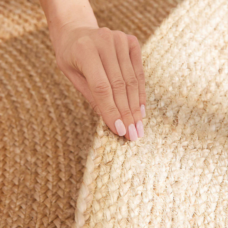 Jute Vloerkleed Jutta Rond - Crème - Image 3