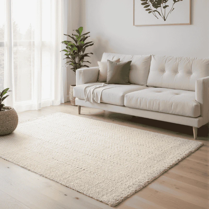 Jute Wol Vloerkleed - Naturel