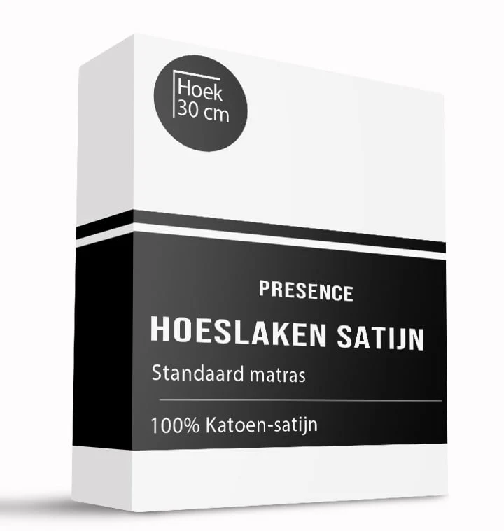 Katoen Satijn Uni Dekbedovertrek + Hoeslaken - Wit - Image 2