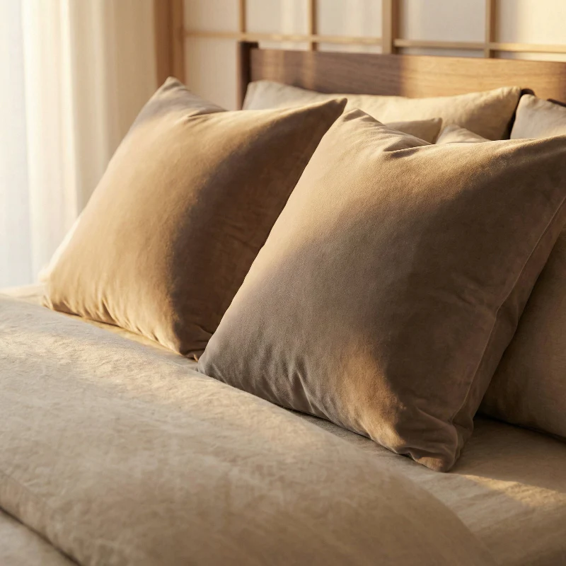 Kussenslopen Percale Katoen: 2-PACK - Taupe - Image 4
