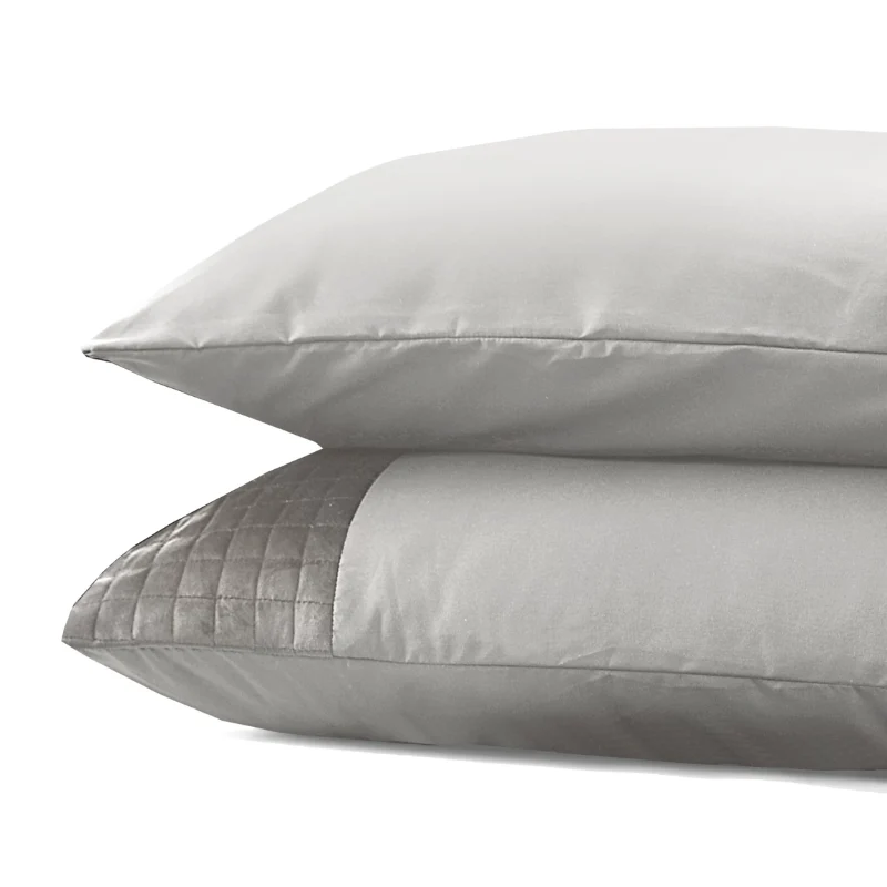 Kussenslopen - Velvet Band: 2-Pack - Grijs/Sand - Image 2