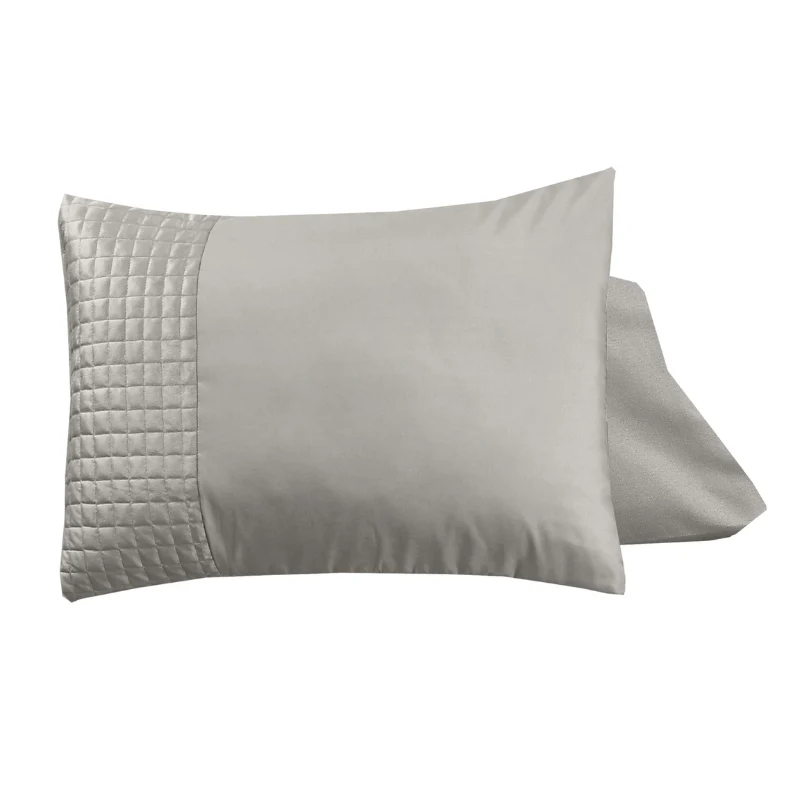 Kussenslopen - Velvet Band: 2-Pack - Grijs/Sand - Image 3