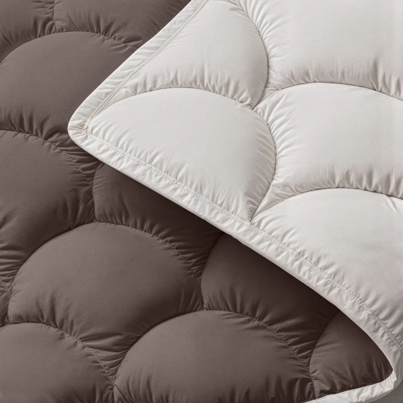 Lazy Dekbed Zonder Overtrek - Double Face - Bruin/Off White - Image 10
