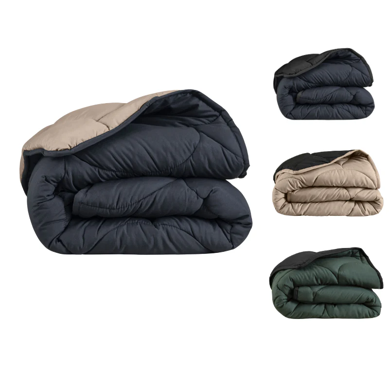 Lazy Dekbed Zonder Overtrek - Double Face - Antraciet /Taupe - Image 7