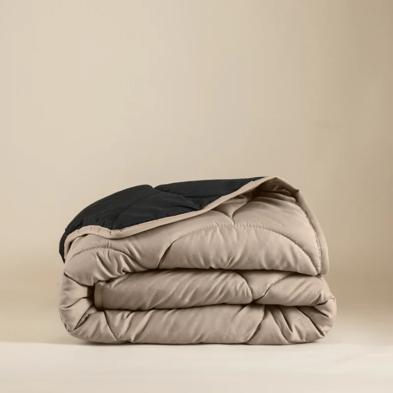 Lazy Dekbed Zonder Overtrek - Double Face - Zwart/Taupe - Image 6