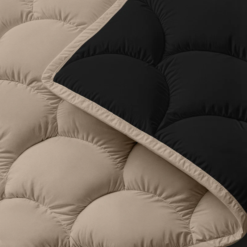 Lazy Dekbed Zonder Overtrek - Double Face - Zwart/Taupe - Image 7