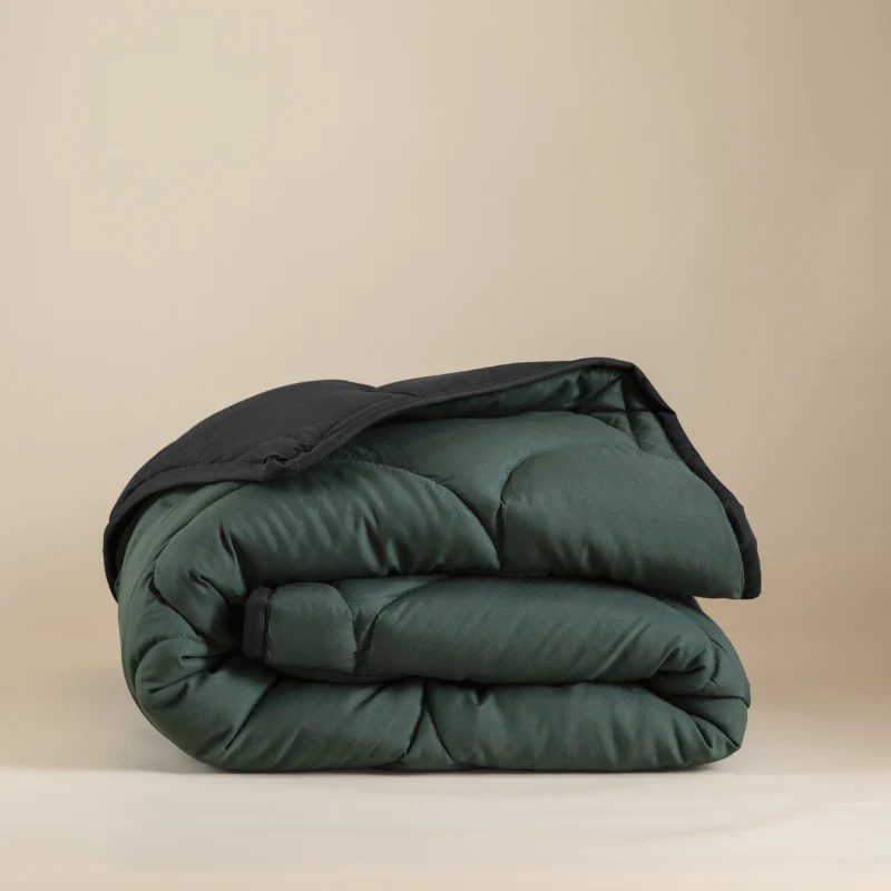 Lazy Dekbed Zonder Overtrek - Double Face - Zwart/Donkergroen - Image 5