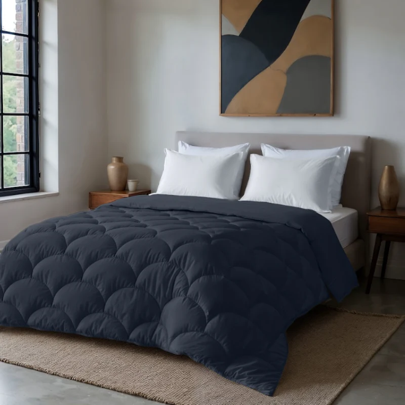 Lazy Dekbed Zonder Overtrek - Uni - Antraciet/Navy - Image 8