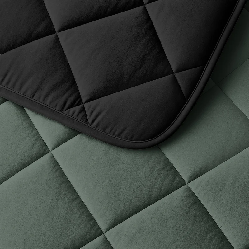 Lazy Dekbed Zonder Overtrek - Double Face - Groen/Zwart - Image 8