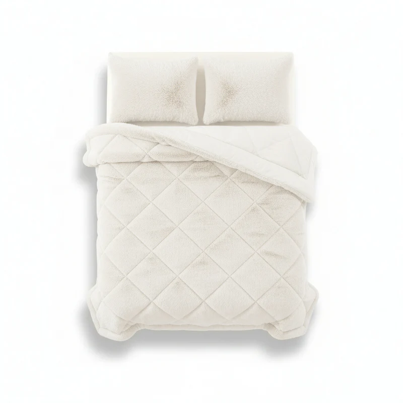 Lazy Dekbed Zonder Overtrek - Teddy Fur - Beige - Image 9