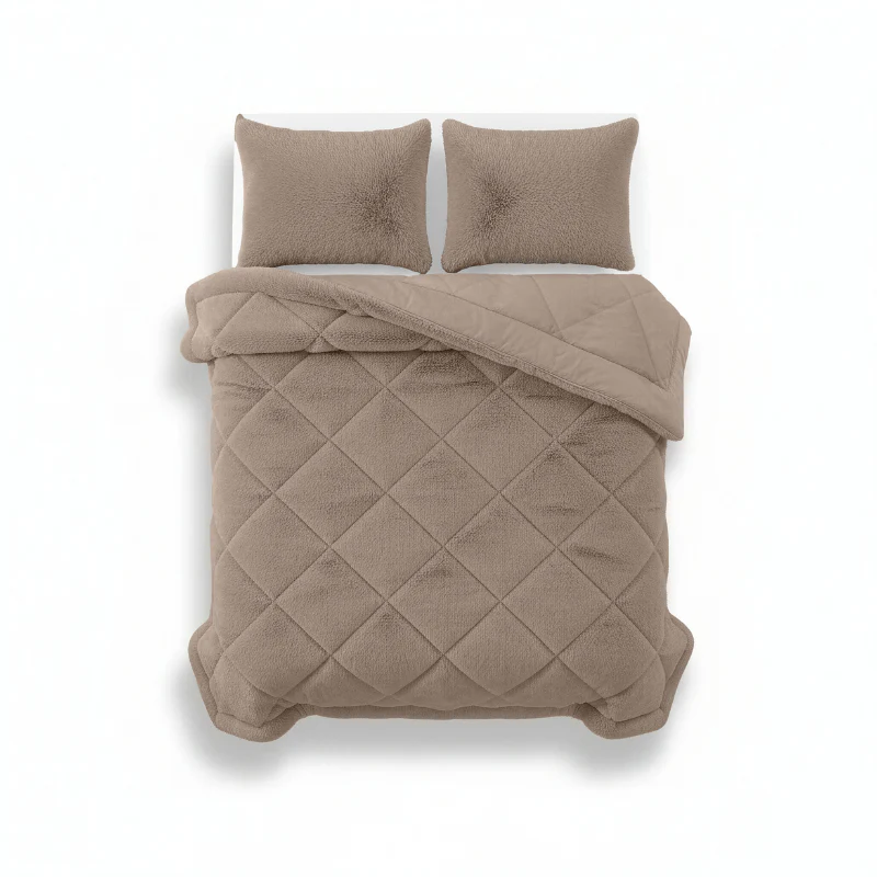 Lazy Dekbed Zonder Overtrek - Teddy Fur - Taupe - Image 8