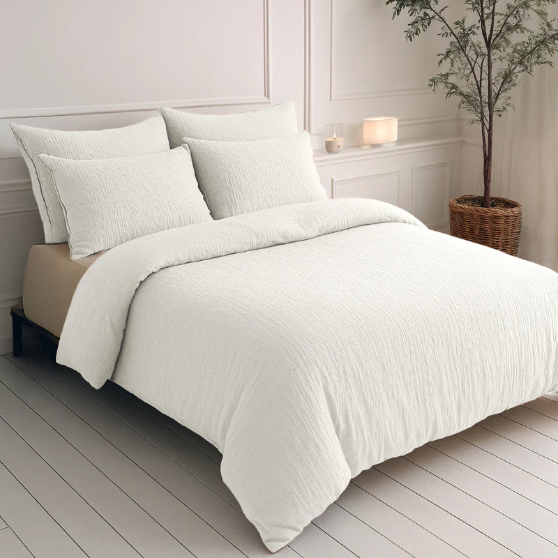 Lazy Dekbed Zonder Overtrek - Katoen Mousseline - Beige - Image 8
