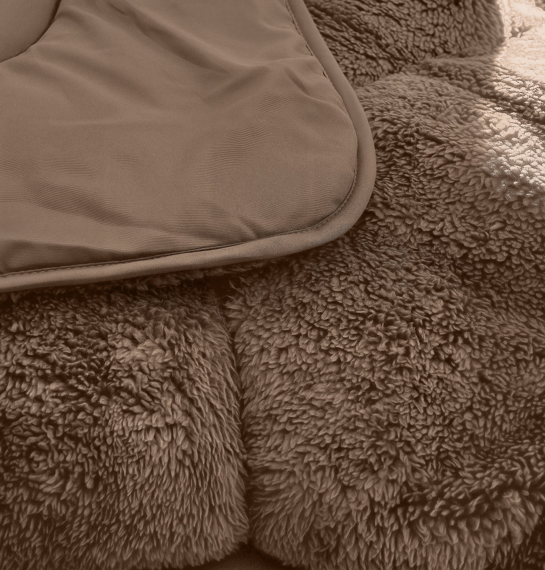 Kids Lazy Dekbed Zonder Overtrek - Teddy - Taupe/Bruin - Image 3