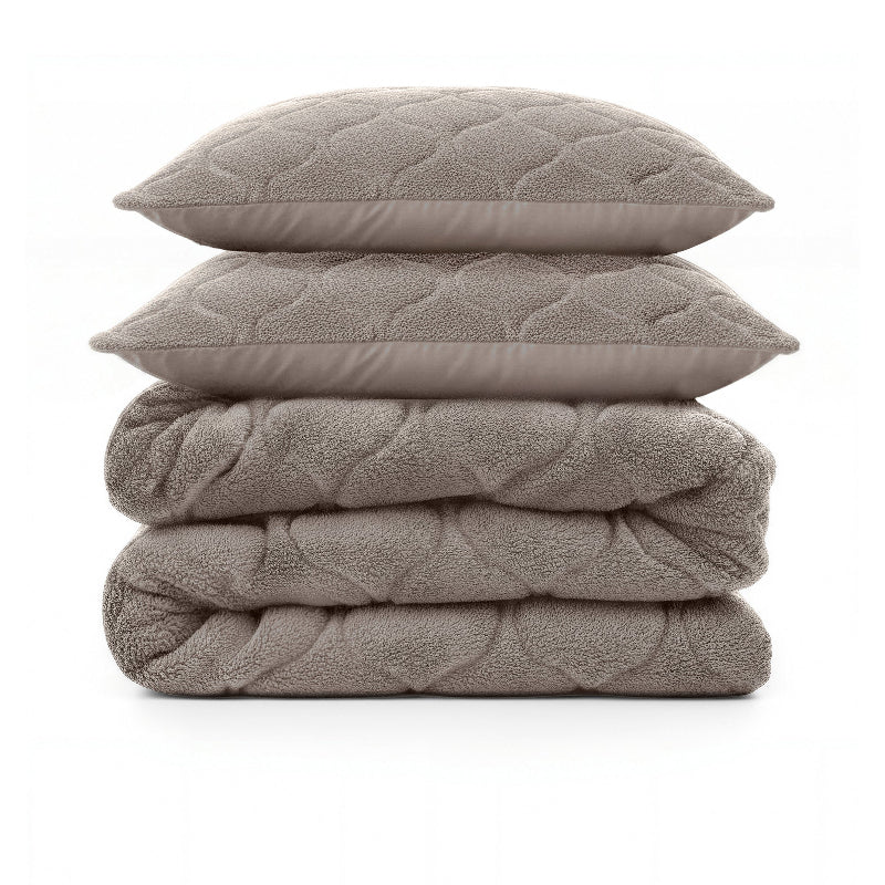 Lazy Dekbed Zonder Overtrek - Teddy - Taupe/Grijs - Image 12