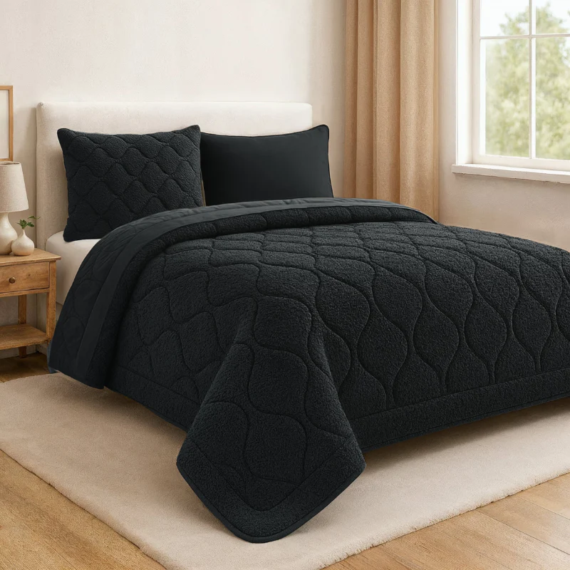 Lazy Dekbed Zonder Overtrek - Teddy - Zwart - Image 13